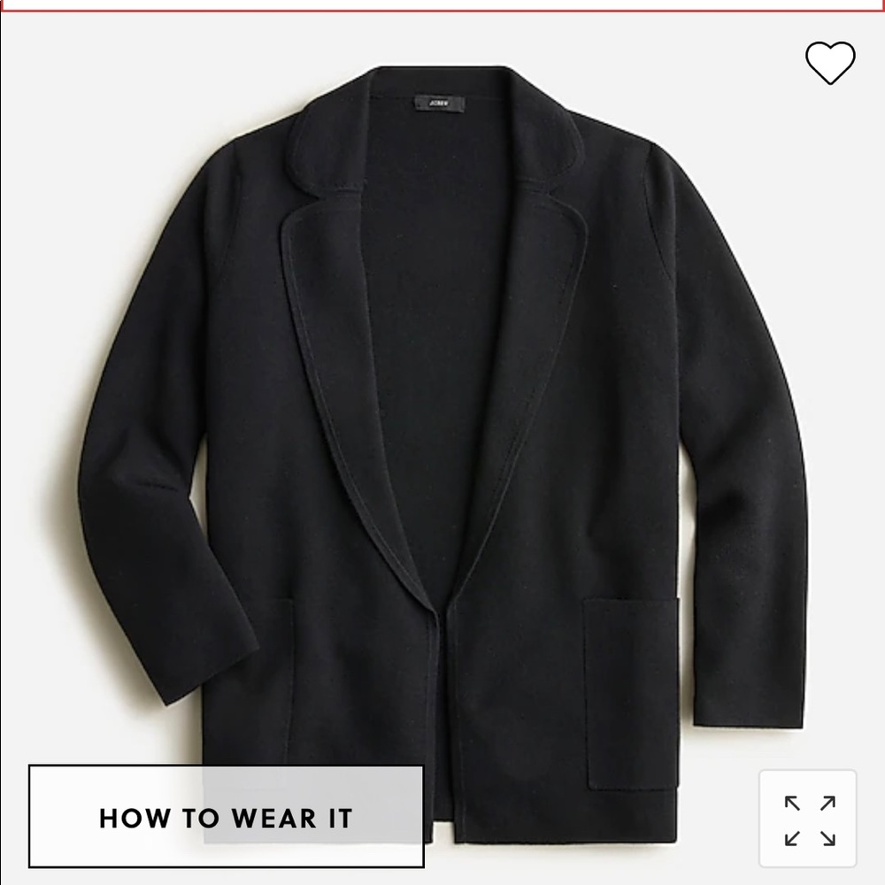 BRAND NEW NEVER WORN JCREW Eloise sweater-blazer